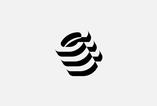 Triple C Letter Logo, minimalist Triple C design logo inspiration, vector illustration