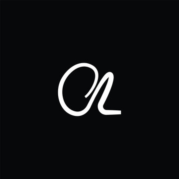 A stylized white cursive letter 'a' is centered on a plain black background.