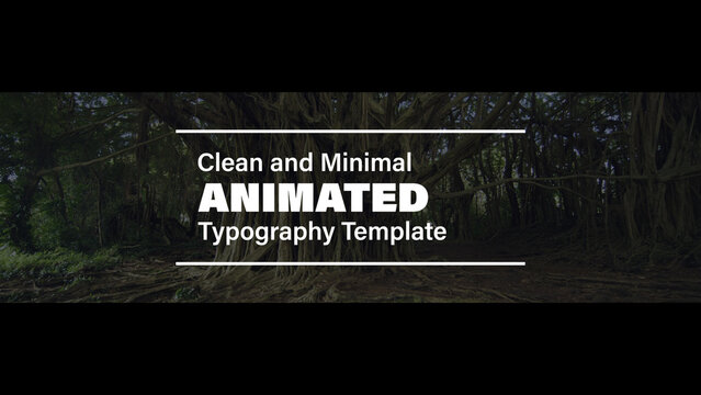 Clean and Minimal Animated Typography Template