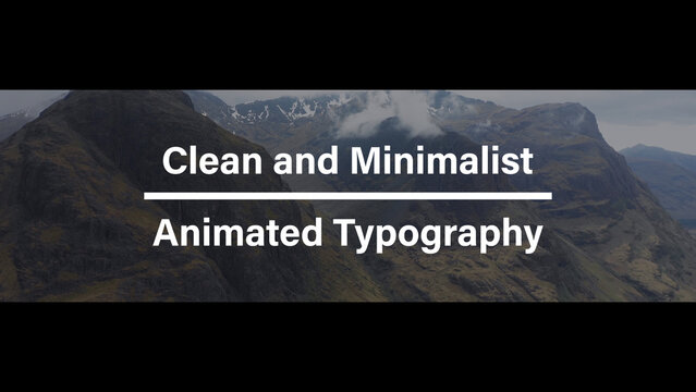 Clean and Minimalist Animated Typography