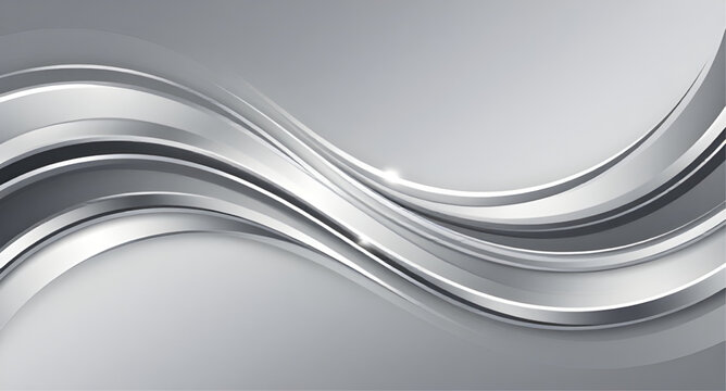 abstract, metallic, silver, waves, stripes, grey, background, modern, luxury, flowing, chrome, elegant, texture, futuristic, design, vector, simple