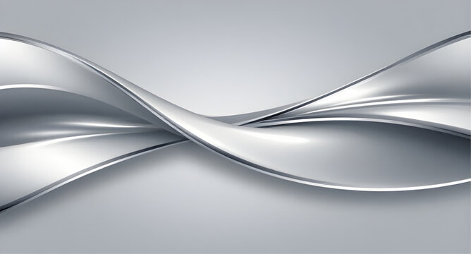 metallic silver wave background, abstract chrome stripe illustration, flowing luxury grey wallpaper, modern metallic texture design, elegant silver line graphic, futuristic abstract backdrop vector, s