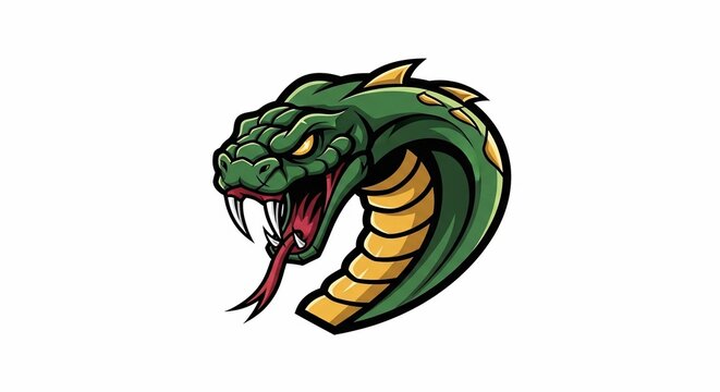 Green snake illustration