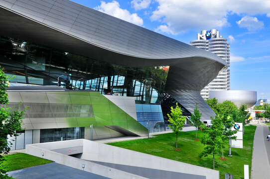 MUNICH  GERMANY: BMW Welt building . The BMW Museum is located near the Olympiapark in Munich and was established in 1972 shortly before the Summer Olympics