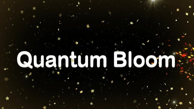 Abstract quantum bloom with stars and light