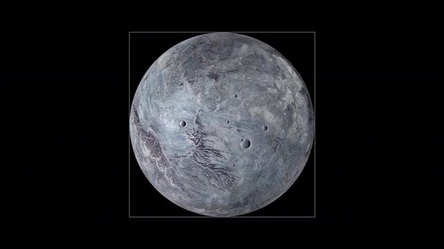 Realistic Rotating Eris Loop, Planet Animation in Space HD Transparent no effect and bacground