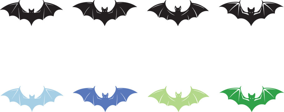 bat animal icon, solid black, white background, minimalist, sharp edges, vector style.