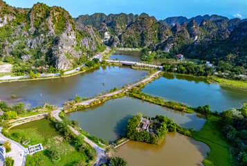 Fototapeta premium Trang An scenic area near Ninh Binh, Vietna
