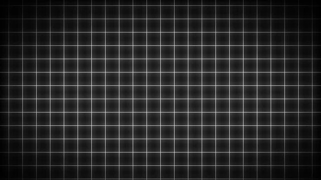 Minimalist digital grid background featuring glowing white lines on a deep black backdrop modern technology presentations motion overlays and abstract data