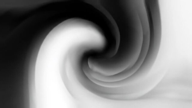Abstract swirling black and white vortex background for visual design