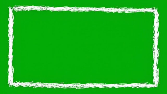 Minimalist green chalkboard with white border for education or presentation