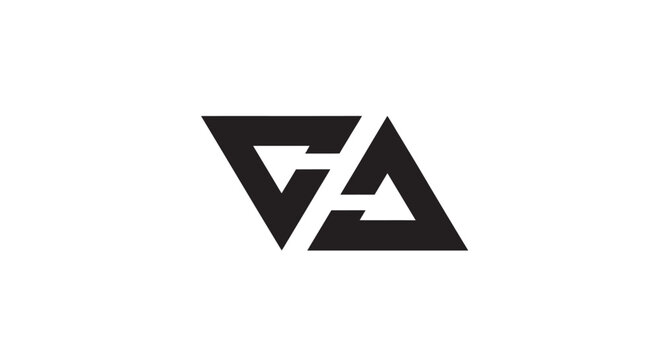 Modern geometric VA monogram logo for business identity