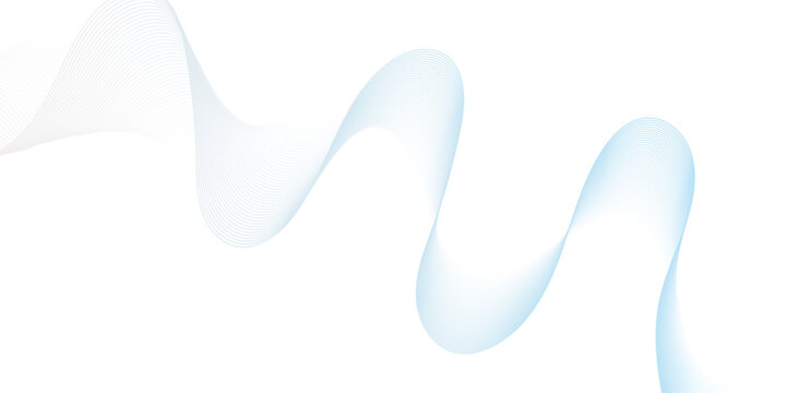 Vector gradient bule and white flow smooth wave energy stripe business liner texture design. abstract sound make white wave the focal element. white transparent giving it depth and a sense background