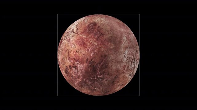 Realistic Rotating Makemake Loop, Planet Animation in Space HD Transparent no effect and bacground