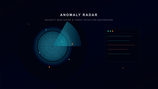 Anomaly radar interface for security monitoring and threat detection Vector
