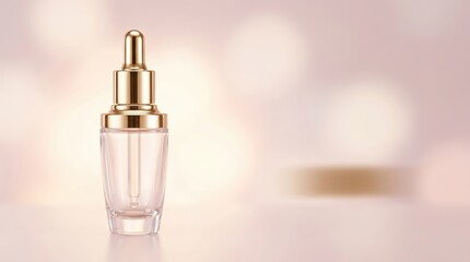 Naklejka premium Luxury skincare serum dropper bottle product shot