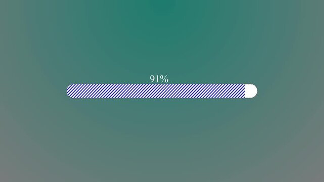 Abstract loading bar animation with percentage indicator on a transparent background. Loading bar and percentage Futuristic progress loading bar 0-100 percent animation. loading animation. 4k video