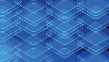 Abstract Blue Technology Background with Glowing Square Light Pattern © Farjana76