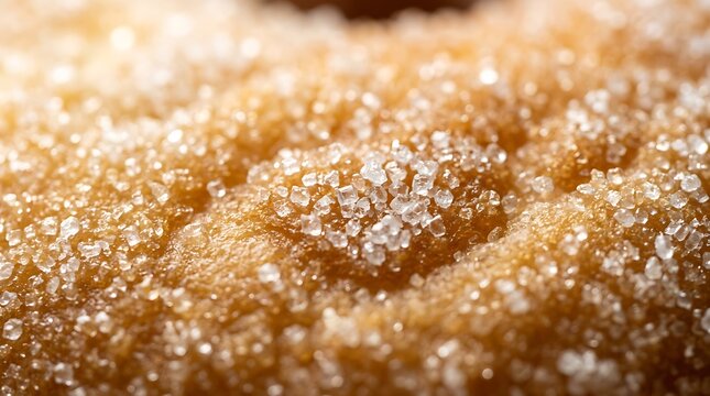 Sugar crystals on brown sweet pastry sugar crystals on brown sweet pastry