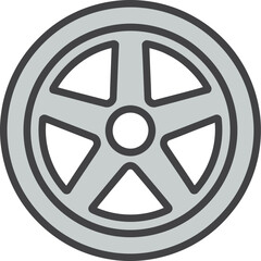 Obraz premium Car Wheel Alloy Rim Icon Illustration