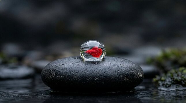 Miniature Aquatic Ecosystem Captured Inside a Perfect Water Droplet
