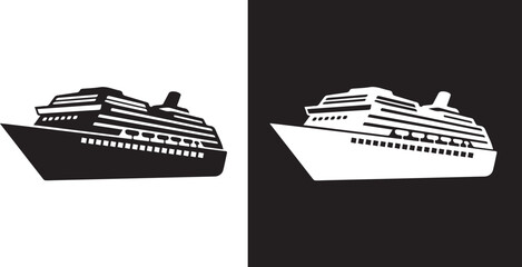 Ferry ship icon vector for passenger transportation and ocean travel illustration  © malaika