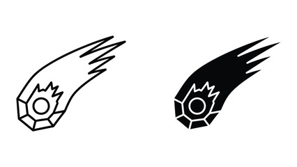 Two stylized shooting star icons with comet trails © MDMOSLEM