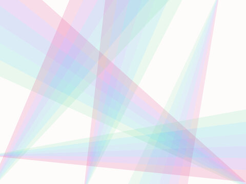 Prism Refraction Rainbow Fan Beams White Background