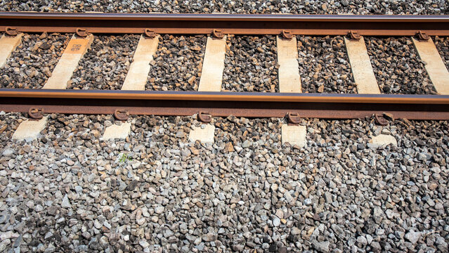 railroad tracks in the distance
