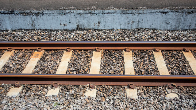 railroad tracks in the distance