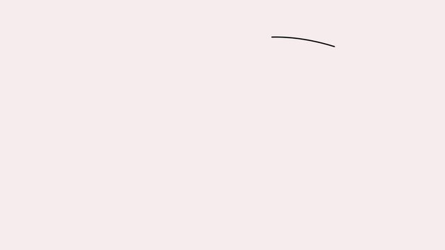 Arrow continuous line 4K animation video showing downward direction on a minimal background