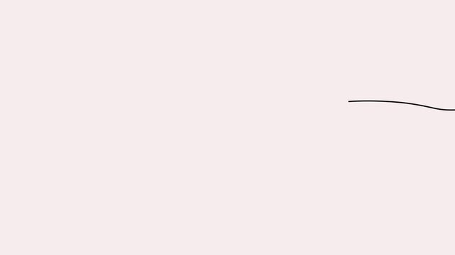 Arrow continuous line 4K animation video showing downward direction on a minimal background
