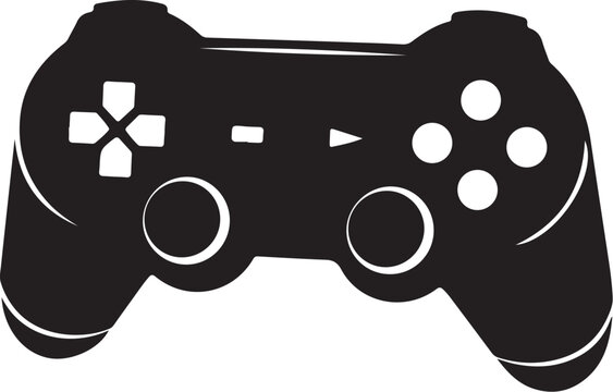 Black game controller gamepad white playstation