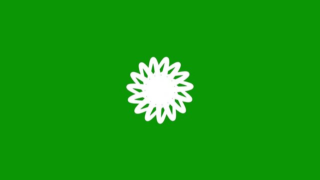 Elegant line blast effect on green background, glowing circle burst and firework line explosion, 4k bright pop-up motion graphics loop, elegant light burst animation for exultant backgrounds.