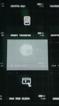 Payment interface showing user selecting the QR code option