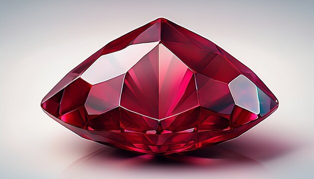ruby gemstone on white background generative ai