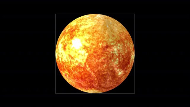Realistic Rotating Sun Loop, Planet Animation in Space HD Transparent no effect and bacground