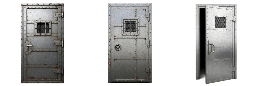set of vault-style doors. on withe background PNG photo''