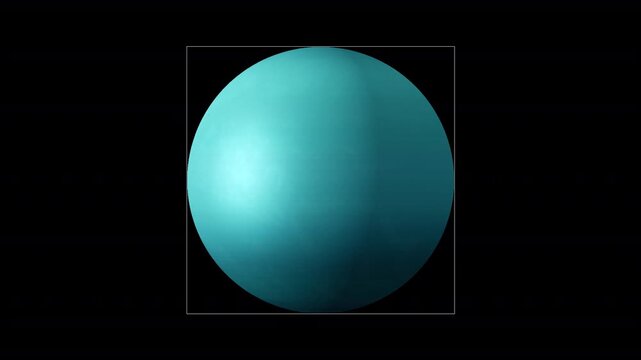 Realistic Rotating Uranus Loop, Planet Animation in Space HD Transparent no effect and bacground