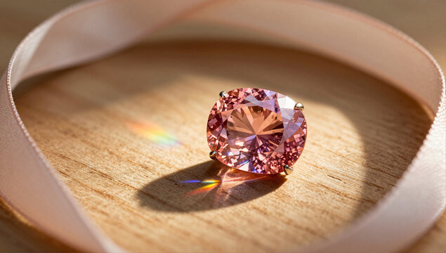 Golden Hour Comparison of Padparadscha and Morganite Stones
