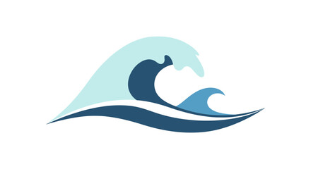 Obraz premium Abstract Ocean Wave Logo Design