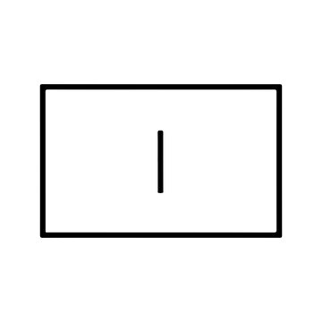 Minimalist Text Cursor Icon in Rectangle Frame - AI Prompt Engineering and Digital Writing Symbol - Modern Software Interface Element - Isolated Vector Illustration