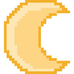pixel art yellow crescent moon © CreamRT