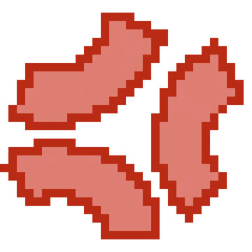 red pixel art anger symbol