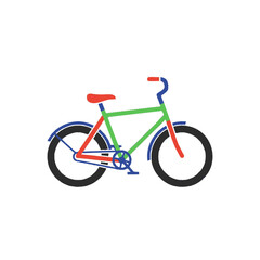 Fototapeta premium Colorful Stylized Bicycle Illustration - Hand-Drawn Kids Bike Vector Graphic