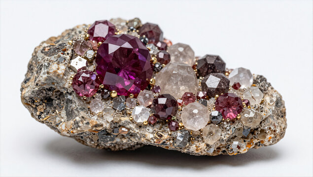 Educational Geological Specimen of Ruby in Metamorphic Rock