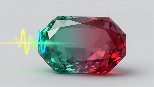 Educational Science Illustration of Light Absorption in Alexandrite
