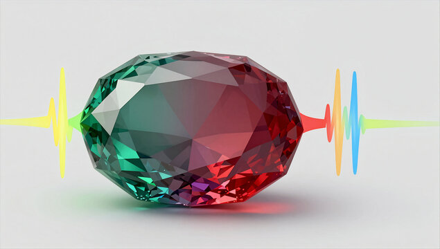 Educational Science Illustration of Light Absorption in Alexandrite