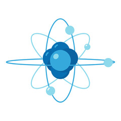 Modern atomic structure illustration with electron orbits and nucleus © MD RIYAUL ISLAM