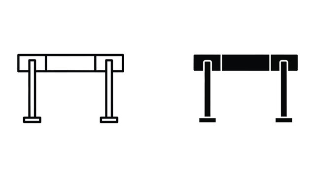 Isometric comparison of empty and filled horizontal bar supports